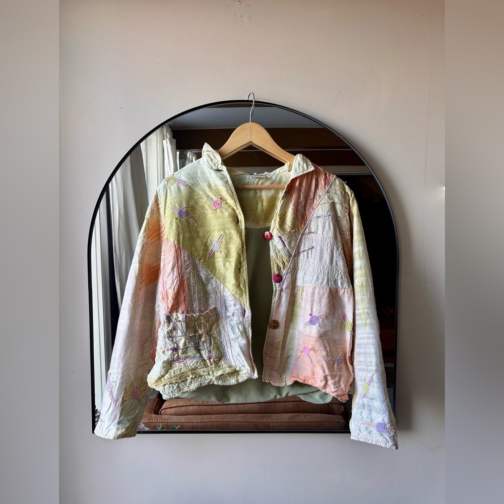 PARLSEY & SAGE | silk embroidered jacket | size medium - Picture 5 of 7